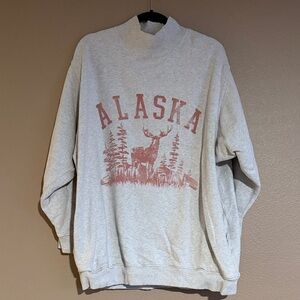 AERIE Mock Neck Graphic Sweatshirt